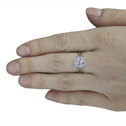 1.28 Carat Morganite 14K White Gold Diamond Ring - Fashion Strada