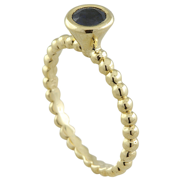 0.50 Carat Sapphire 14K Yellow Gold Ring - Fashion Strada