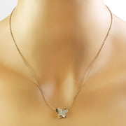 0.50 Carat Diamond 14K Yellow Gold Butterfly Necklace - Fashion Strada