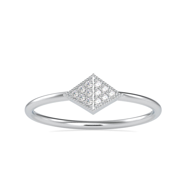 0.045 Carat Diamond 14K White Gold Ring - Fashion Strada