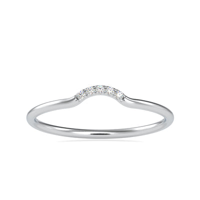 0.02 Carat Diamond 14K White Gold Ring - Fashion Strada