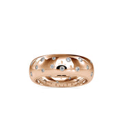 0.74 Carat Diamond 14K Rose Gold Wedding Band - Fashion Strada