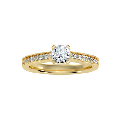 0.75 Carat Diamond 14K Yellow Gold Engagement Ring