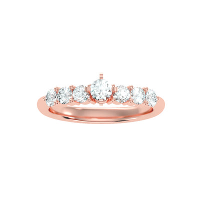 0.80 Carat Diamond 14K Rose Gold Engagement Ring - Fashion Strada