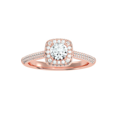 1.05 Carat Diamond 14K Rose Gold Engagement Ring