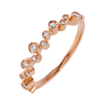 Ladies 0.15CTW Diamond 14K Rose Gold Ring
