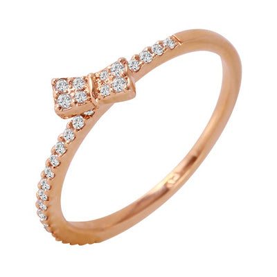 Ladies 0.17CTW Diamond 14K Rose Gold Ring