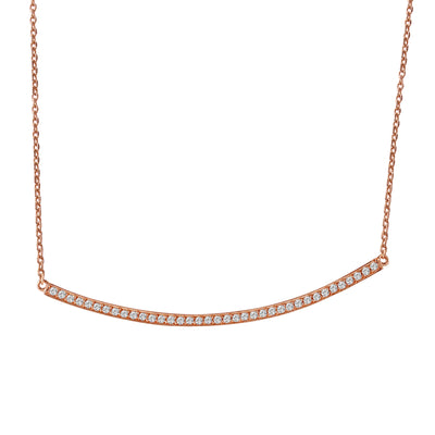 Ladies 0.24CTW Diamond 14K Rose Gold Necklace