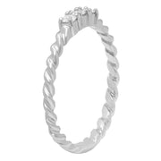 Ladies 0.11 CTW Diamond 14K White Gold Ring - Fashion Strada