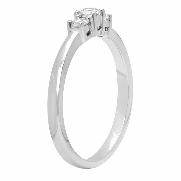 Ladies 0.20 CTW Diamond 14K White Gold Ring - Fashion Strada