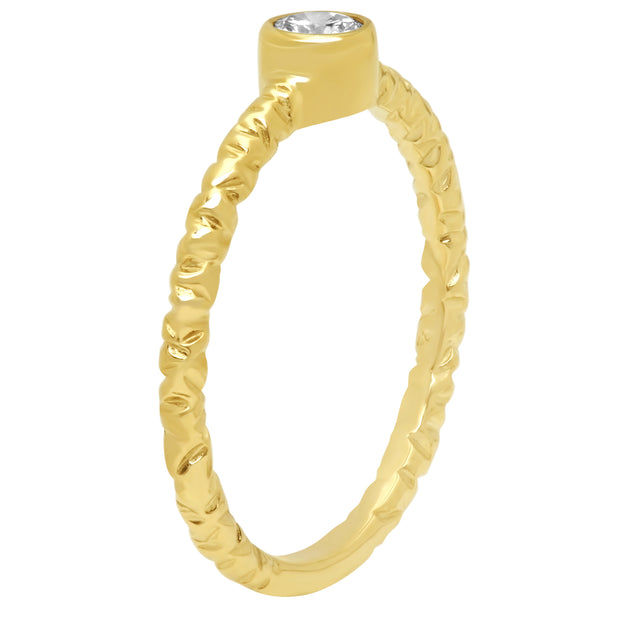Ladies 0.20 CTW Diamond 14K Yellow Gold Ring - Fashion Strada
