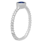 Ladies 0.46 CTW Sapphire 14K White Gold Ring - Fashion Strada