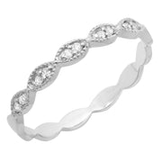 Ladies 0.2 CTW Diamond 14K White Gold Ring - Fashion Strada