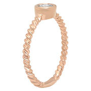 Ladies 0.3 CTW Diamond 14K Rose Gold Ring - Fashion Strada