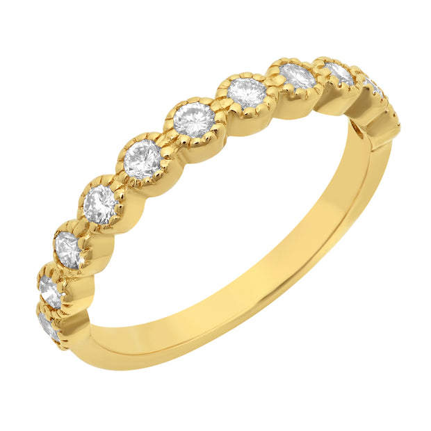 Ladies 0.5 CTW Diamond 14K Yellow Gold Ring - Fashion Strada