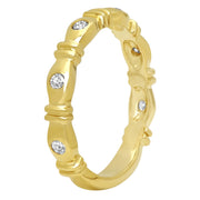 Ladies 0.2 CTW Diamond 14K Yellow Gold Ring - Fashion Strada
