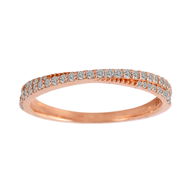 Ladies 0.25CTW Diamond 14K Rose Gold Ring - Fashion Strada