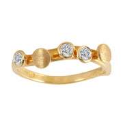 Ladies 0.17CTW Diamond 14KYellow Gold Ring - Fashion Strada
