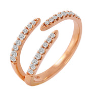 Ladies 0.34CTW Diamond 14K Rose Gold Ring - Fashion Strada