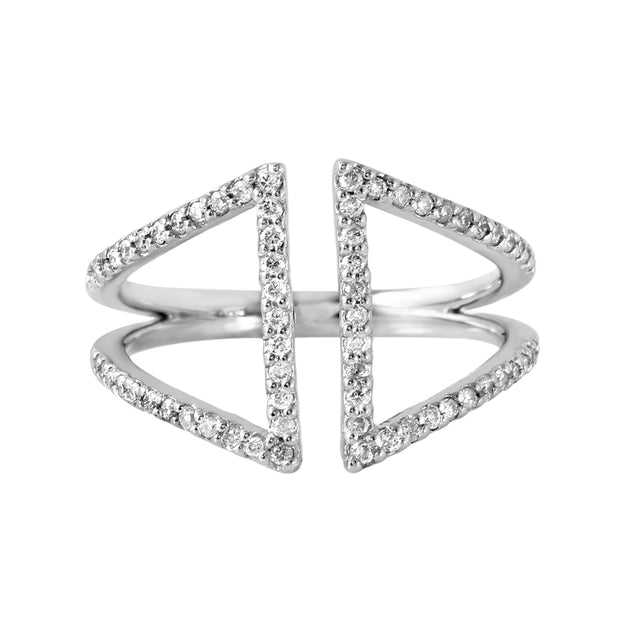 Ladies 0.35CTW Diamond 14K White Gold Ring - Fashion Strada