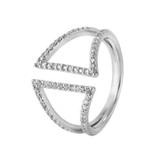 Ladies 0.35CTW Diamond 14K White Gold Ring - Fashion Strada