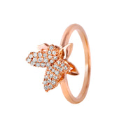 Ladies 0.21CTW Diamond 14K Rose Gold Ring - Fashion Strada