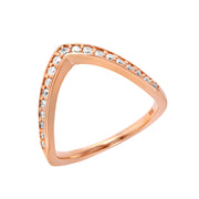 Ladies 0.28CTW Diamond 14K Rose Gold Ring - Fashion Strada