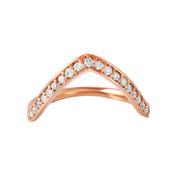Ladies 0.28CTW Diamond 14K Rose Gold Ring - Fashion Strada