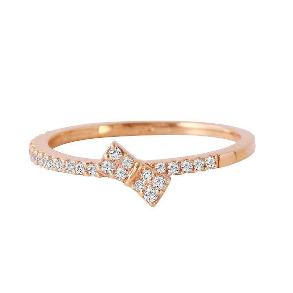Ladies 0.17CTW Diamond 14K Rose Gold Ring - Fashion Strada