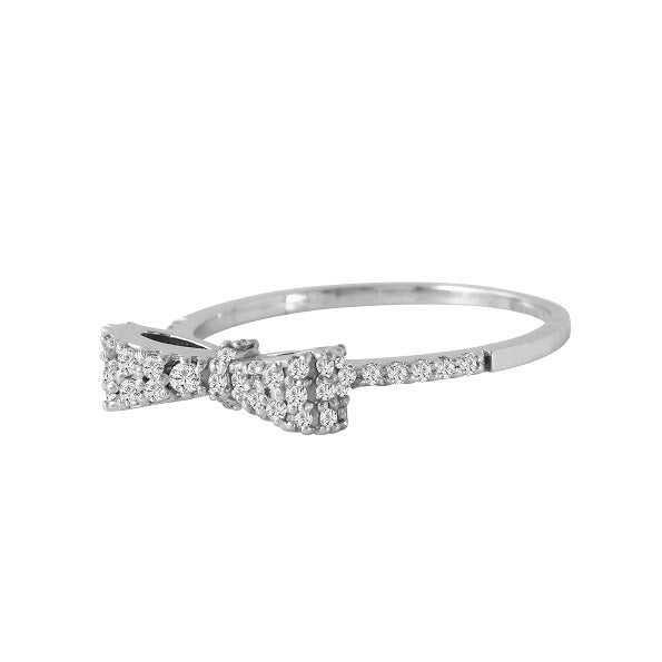 Ladies 0.27CTW Diamond 14K White Gold Ring - Fashion Strada