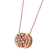 Ladies 0.66CTW Diamond 14K Rose Gold Necklace - Fashion Strada
