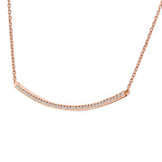 Ladies 0.24CTW Diamond 14K Rose Gold Necklace - Fashion Strada