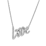 Ladies 0.39CTW Diamond 14K White Gold Necklace - Fashion Strada
