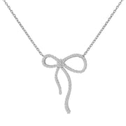 Ladies 0.34CTW Diamond 14K White Gold Necklace - Fashion Strada