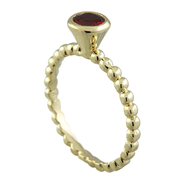 0.40 Carat Ruby 14K Yellow Gold Ring - Fashion Strada