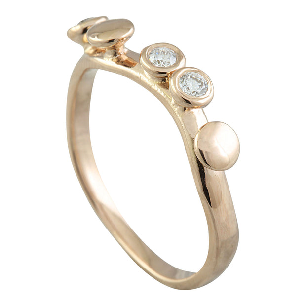 0.15 Carat 14K Rose Gold Diamond Ring - Fashion Strada