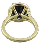 5.12 Carat Sapphire 14K Yellow Gold Diamond Ring - Fashion Strada