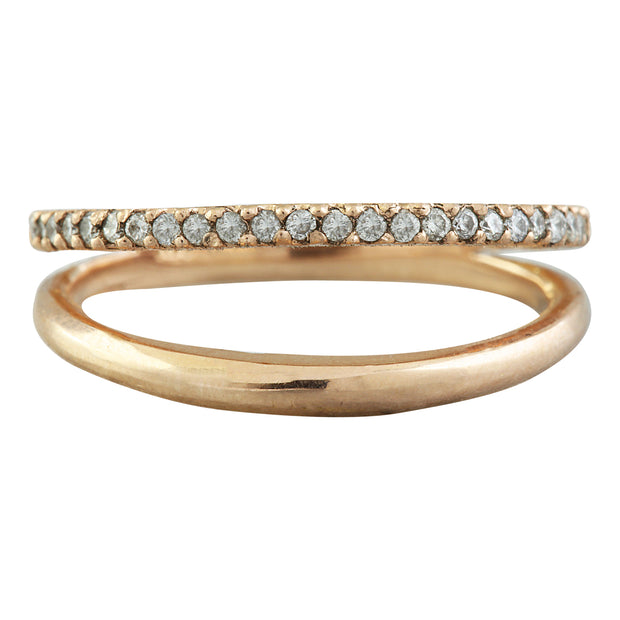 0.25 Carat 14K Rose Gold Diamond Ring - Fashion Strada