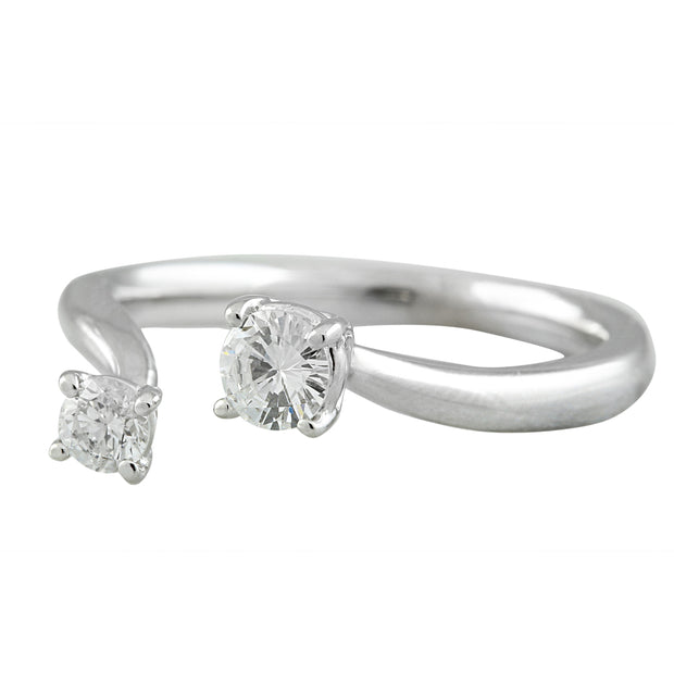 0.35 Carat 14K White Gold Diamond Ring - Fashion Strada
