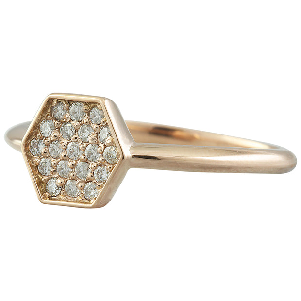 0.22 Carat 14K Rose Gold Diamond Ring - Fashion Strada