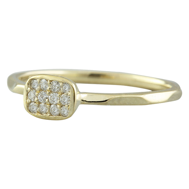 0.12 Carat 14K Yellow Gold Diamond Ring - Fashion Strada