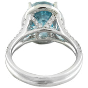 8.70 Carat Zircon 14K White Gold Diamond Ring - Fashion Strada