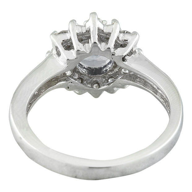 1.88 Carat Tanzanite 14K White Gold Diamond Ring - Fashion Strada