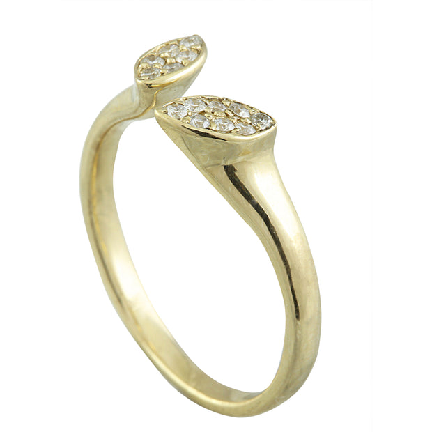 0.15 Carat 14K Yellow Gold Diamond Ring - Fashion Strada