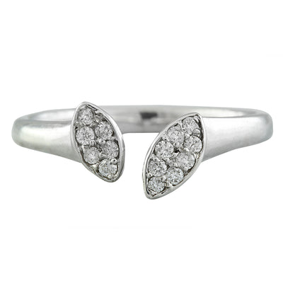 0.15 Carat 14K White Gold Diamond Ring - Fashion Strada