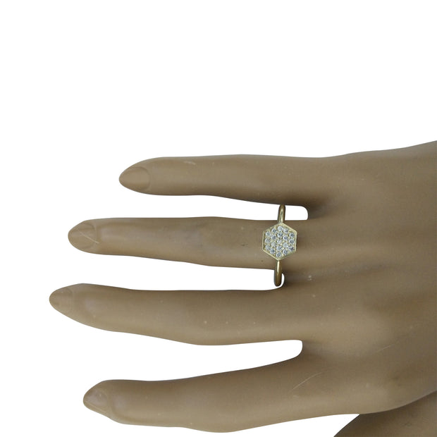 0.22 Carat 14K Yellow Gold Diamond Ring - Fashion Strada