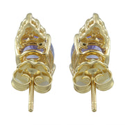 2.79 Carat Tanzanite 14K Yellow Gold Diamond Earrings - Fashion Strada