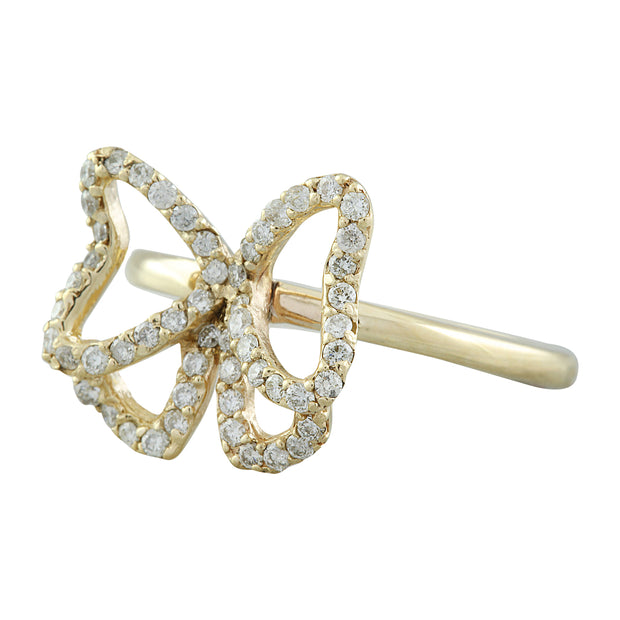 0.54 Carat 14K Yellow Gold Diamond Ring - Fashion Strada