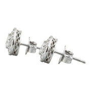 0.60 Carat 14K White Gold Diamond Earrings - Fashion Strada