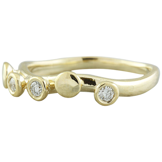0.20 Carat 14K Yellow Gold Diamond Ring - Fashion Strada